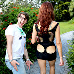 Pic of Slutty Brunette Fucks Nerd