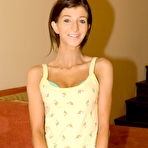 Pic of The hot brunette babe Italia Christie is playing hand between stretched legs