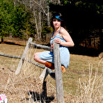 Pic of Sabrina does a striptease on the farm in 90 photos
