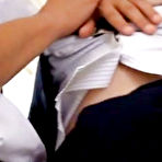 Pic of Naughty japanese doll in stockings gets her butt fingered on the sofa at Japanese Whores