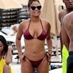 Pic of Christina Milian cleavage in brown bikini