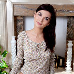 Pic of White panties brunette sure loves posing shamelessly on the floor - aMetart.com