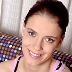 Pic of Strip and masturbation show from uninhibited Viktoriya Y in bright stockings.