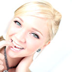 Pic of Playful blonde girl Jessie Andrews seduces with her nude pussy and blows bone hard dick