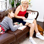 Pic of 
      Chloe Cherry and Alyce Anderson interrupt studying to lick pussy
    