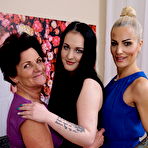 Pic of Three old and young lesbians fooling around with eachother