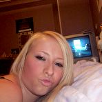 Pic of Sexy blonde teen girl having fun with camera