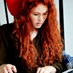 Pic of Adel C Super Horny Redhead Rubs her Pussy