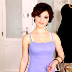 Pic of She just loves riding big glass dildo on the floor