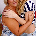 Pic of Naughty old and young lesbians make out in bed