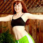 Pic of [All Over 30] Redhead Annabelle Lee yanks her wet panties to the side - IWantMature.com