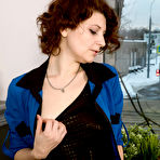 Pic of [All Over 30] Short haired wifey amateur Kamila with her natural tits bends over to spread ass - IWantMature.com