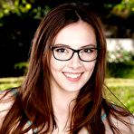 Pic of Ember Stone in Denim Shorts