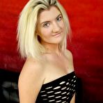 Pic of Trashy amateur blonde gagged and face fucked by big cocks