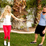 Pic of Jessa Rhodes fucking in the backyard with her petite in My Wife's Hot Friend - Naughty America