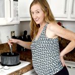 Pic of [Aunt Judys] Amateur wife spreads her very hairy beaver after cooking breakfast - IWantMature.com