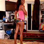 Pic of Black Stunner Brandi Fox Jerks White Cock