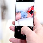 Pic of Sexy and cute redhead just chilled when the blackmailer filmed her peachy ass