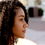 Pic of Georgia Ames showing off her big naturals on Zishy.