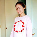 Pic of Free Youthful Shayla displays her nubile body as she strips on the bed.