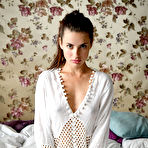 Pic of XXX Jasmine Jazz sensually poses on the bed baring her sexy, slender body.met art masha 19