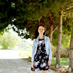 Pic of XXX Alice May flaunts her slender, naked body as she playfully poses outdoors.met art elle 19