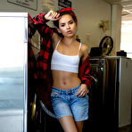 Pic of Dominique Gabrielle in Denim Shorts