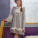 Pic of Watch how this sexy teen gets rid of her gray dress and shows her nice and perfect teen tits for you. pics