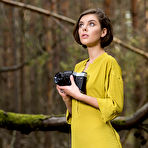 Pic of Nude Dakota A took pictures of her delectable pussy in the forest.