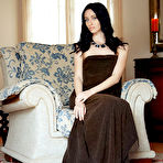 Pic of Nude Zsanett Tormay shows off her sexy, tight body as she sensually poses on the sofa.