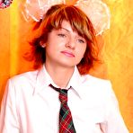 Pic of Wonderful cutie taking off her college-uniform and playing with her little lovely tits gallery