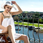 Pic of Nude Faina Bona playfully poses in the balcony as she bares her nubile body.