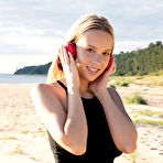 Pic of Agatha delightfully poses at the beach as she bares her amazing titties. - Hotnudegf.com