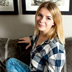 Pic of Yelena sensually poses on the couch baring her meaty pussy. - Hotnudegf.com