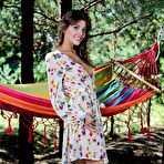 Pic of Monika Dee delightfully poses on the hammock baring her yummy body and trimmed pussy. - Hotnudegf.com