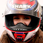 Pic of Teen biker-girl has left her bike in a garage and wishes to have fun, she undresses to the skin and demonstrates her breath-taking body free pictures