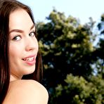 Pic of Madi Meadows models her lingerie outside