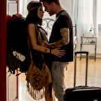 Pic of Dark haired Rina E sitting on Lukes strong dick at pussyxxxporn.com