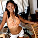 Pic of Kat Young Strips her top and tight white shorts