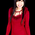 Pic of Lady in red Moeka Kurihara spreads her legs to show off the points of entry
