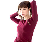 Pic of Hairy pussy brunette Tsubaki Katou spreading legs and teasing the viewer

