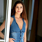Pic of Newcomer Gloria Loren strips on the floor baring her sexy, slender body. naked