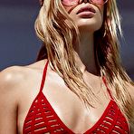 Pic of Frida Aasen in bikini poolside photoset