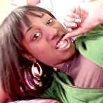 Pic of Bodacious busty black teen Brielle Valentine with big dark nipples pussy fucked and rides dick in free interracial fucking videos