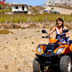 Pic of Enjoy sexy EXPLICITE ART,Brunette screwed by a large knob on a quad in the cretan mountains...