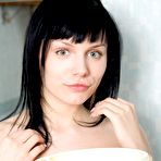 Pic of Elegant brunette chick with smoking hot curves Anna Ac gets naked in softcore photos