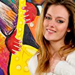 Pic of Love Taylor Dare with shaved snatch gets naked and has fun with pink dildo