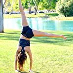 Pic of Sporty Zoe FTV works out on a green lawn - FTV Girls Pics