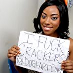 Pic of Slutty chick Sonia Roxxxx turns ass back to glory hole piston and beads pussy on it