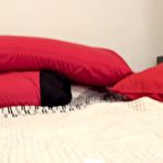 Pic of Busty tattooed stepdaughter plunges herself in her bedroom at AmateurPorn.me